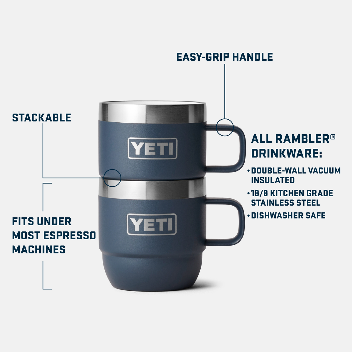 Rambler® 6oz Stackable Mugs - Pack of 2